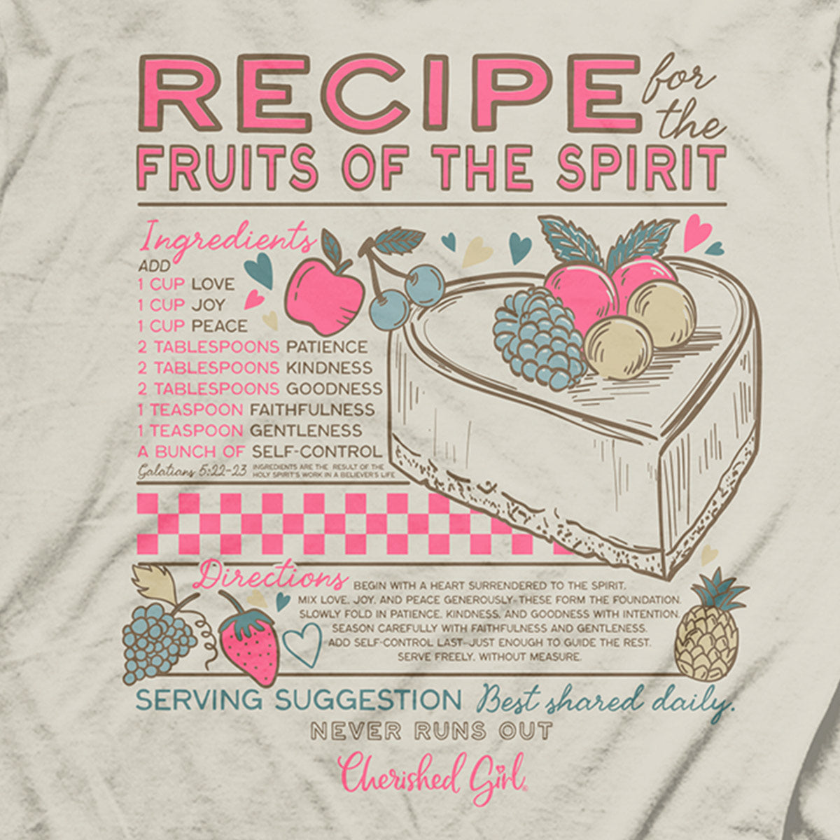 Cherished Girl Womens T-Shirt Recipe