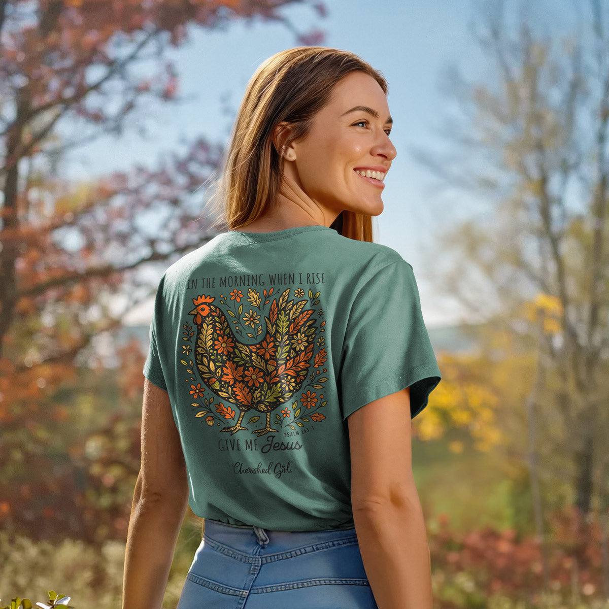 Cherished Girl Womens T-Shirt When I Rise