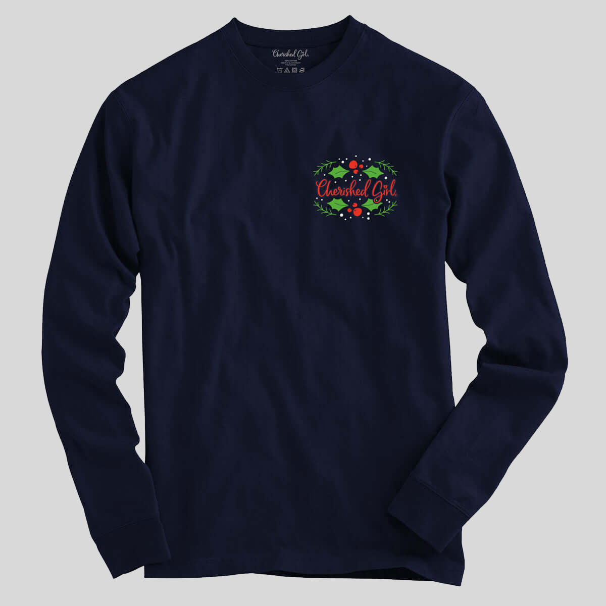 Cherished Girl Womens Long Sleeve T-Shirt Calm And Bright Proverbs 3:5 Secondary image