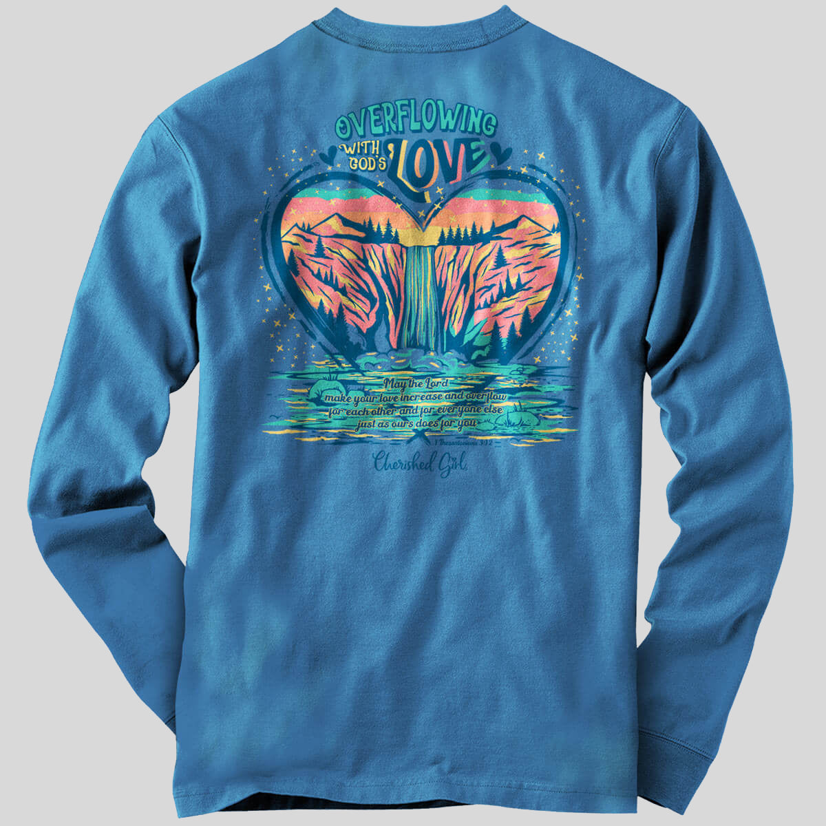 Cherished Girl Womens Long Sleeve T-Shirt Overflowing Love Main image