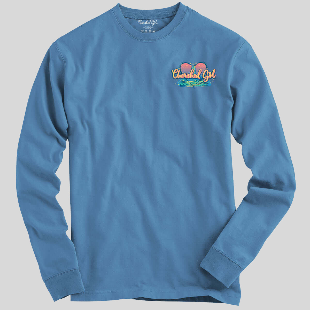 Cherished Girl Womens Long Sleeve T-Shirt Overflowing Love