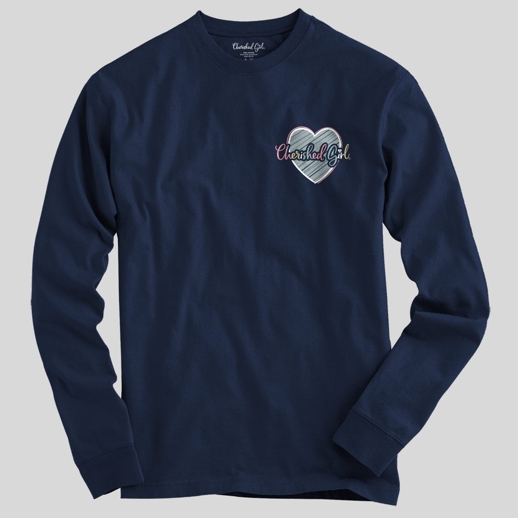 Cherished Girl Womens Long Sleeve T-Shirt Happy Is She