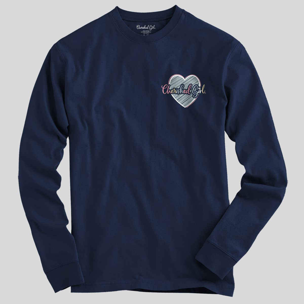 Cherished Girl Womens Long Sleeve T-Shirt Happy Is She