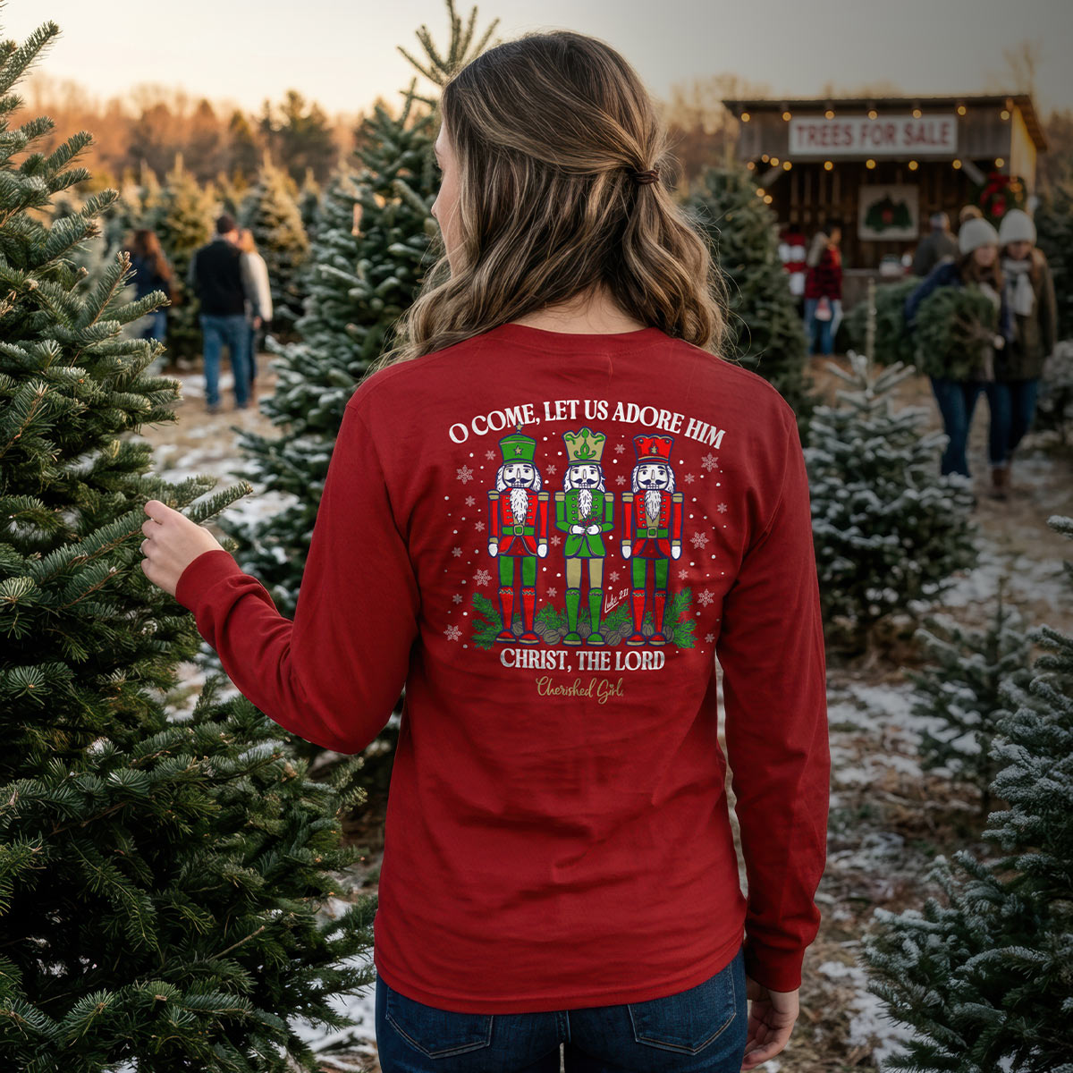 Cherished Girl Womens Long Sleeve T-Shirt Nutcracker