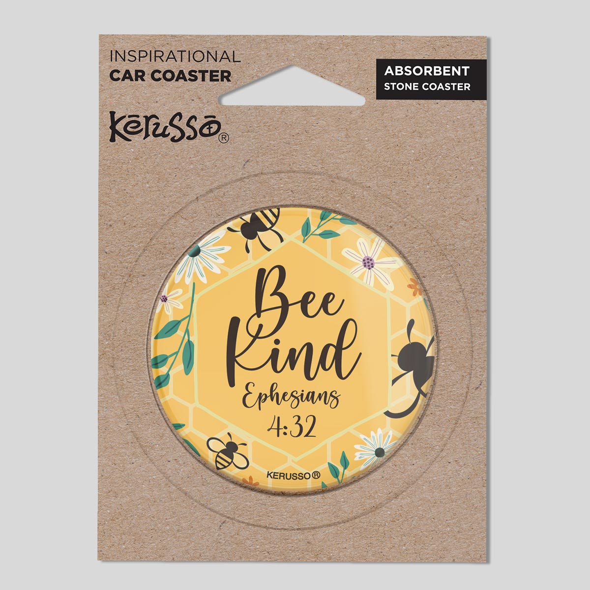 Kerusso Car Coaster Bee Kind Main image