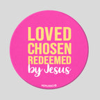 Kerusso Car Coaster Loved Chosen Redeemed