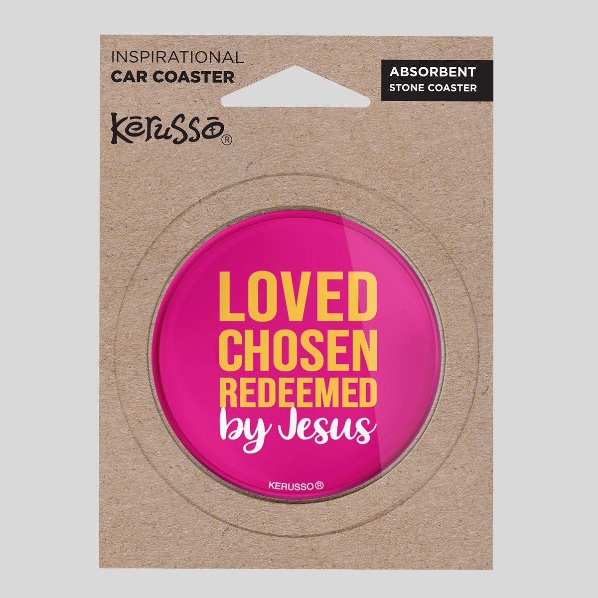 Kerusso Car Coaster Loved Chosen Redeemed Main image