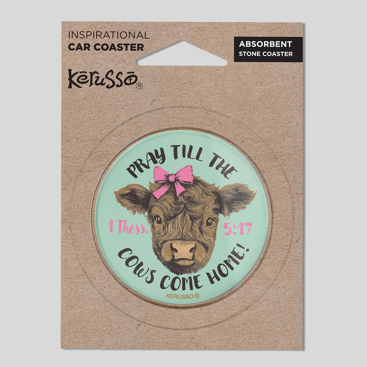 Kerusso Car Coaster Highland Cow Main image