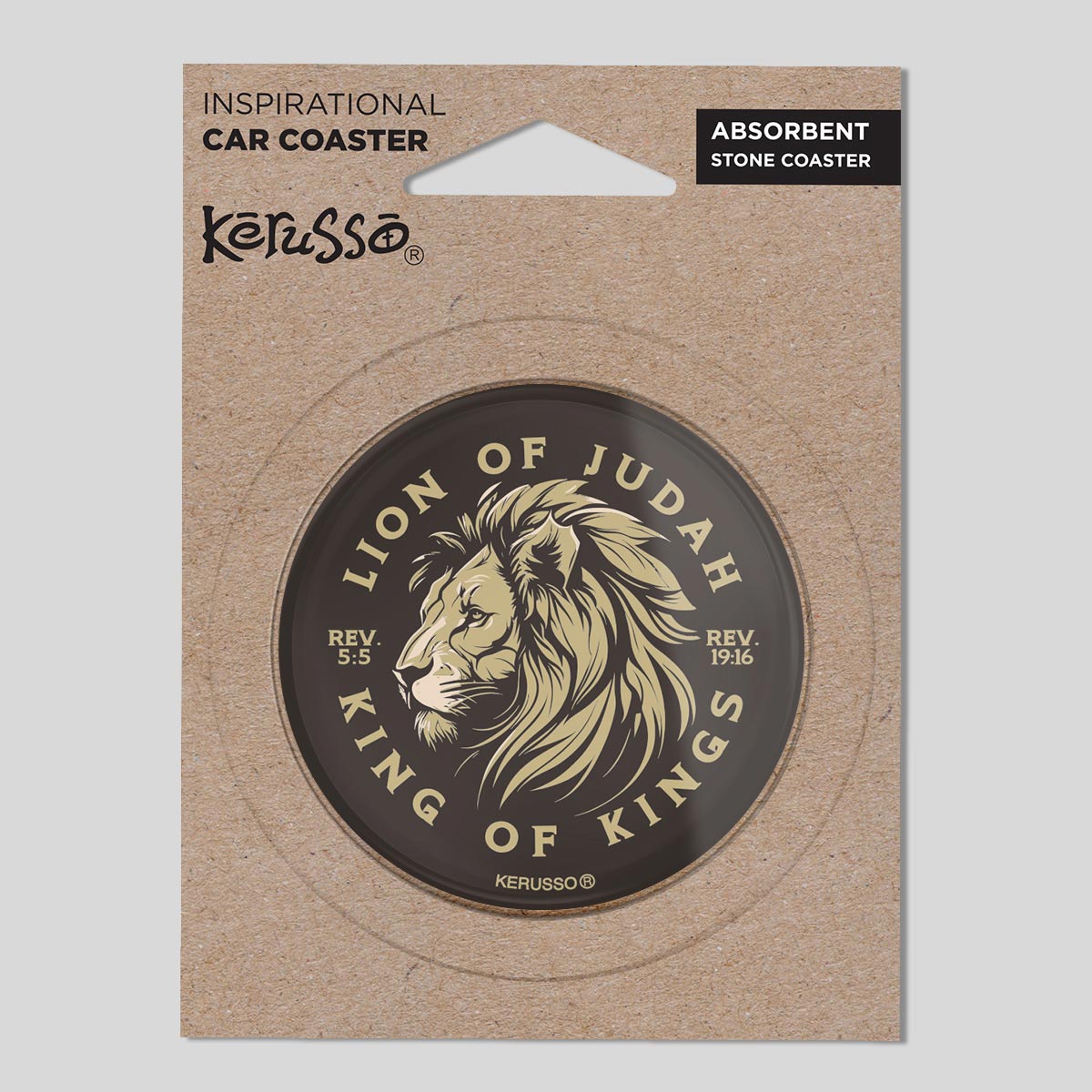 Kerusso Car Coaster Lion Of Judah