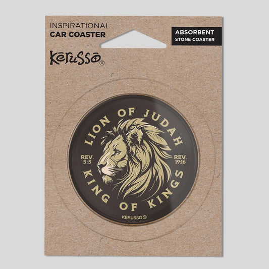 Kerusso Car Coaster Lion Of Judah