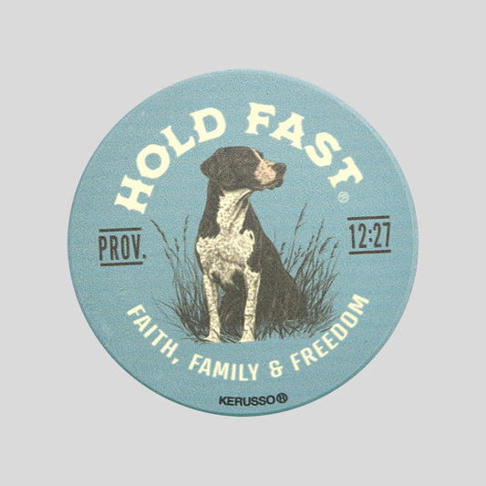 HOLD FAST Car Coaster Hunting Dog