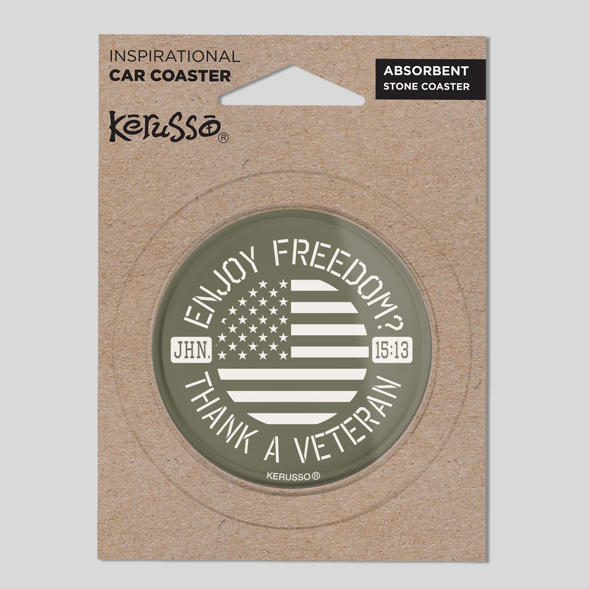 Kerusso Car Coaster Thank A Veteran