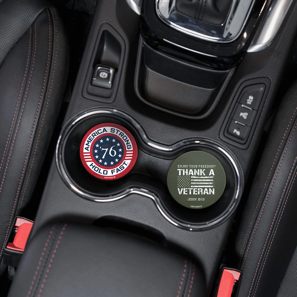 HOLD FAST Car Coaster America Strong