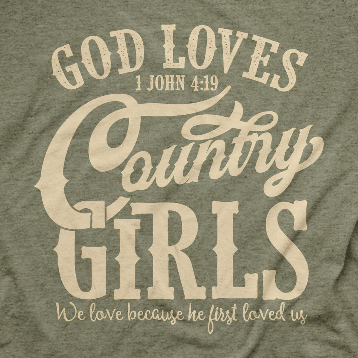 grace & truth Womens T-Shirt God Loves Country Girls