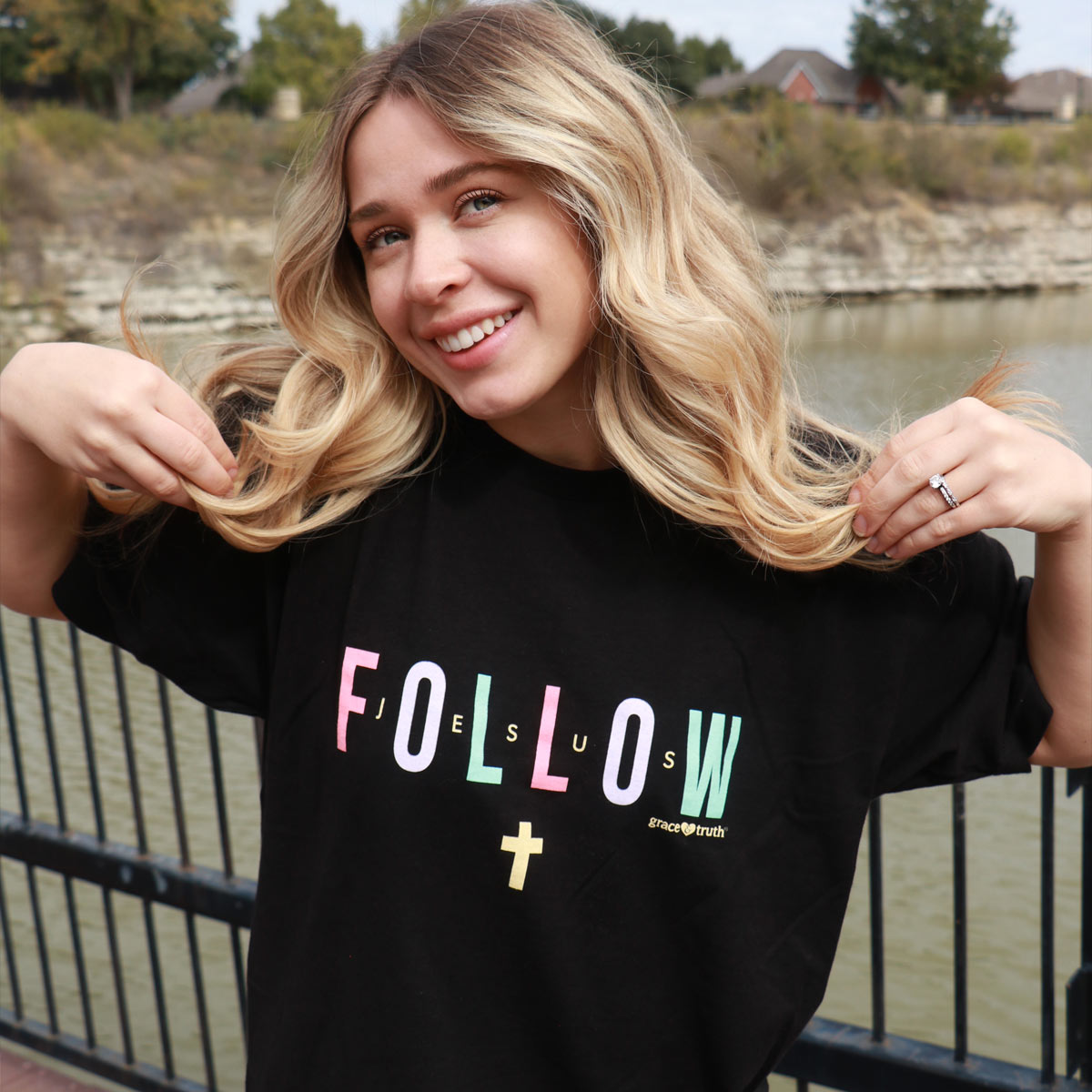 grace & truth Womens T-Shirt Follow Jesus