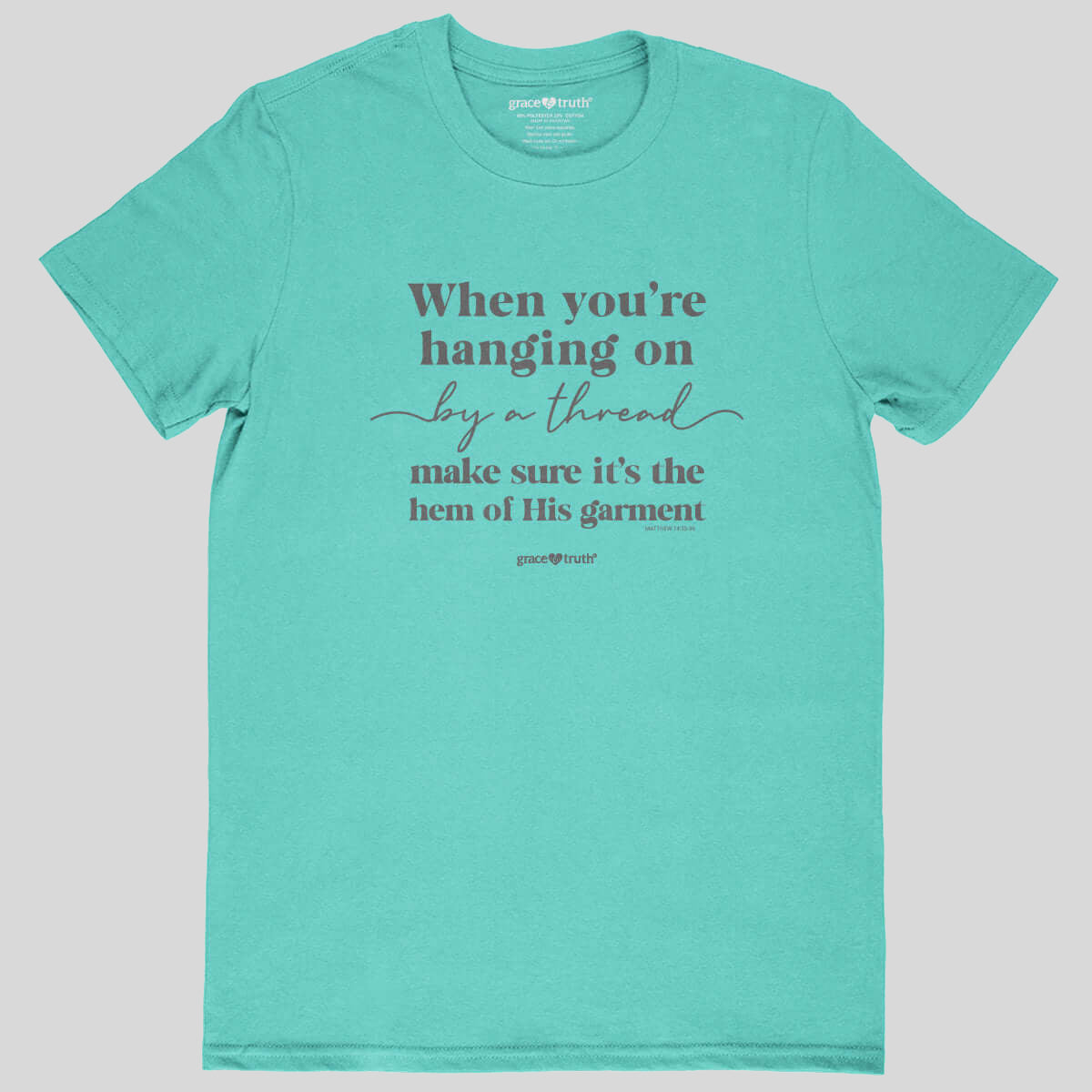 grace & truth Womens T-Shirt Hanging On By A Thread