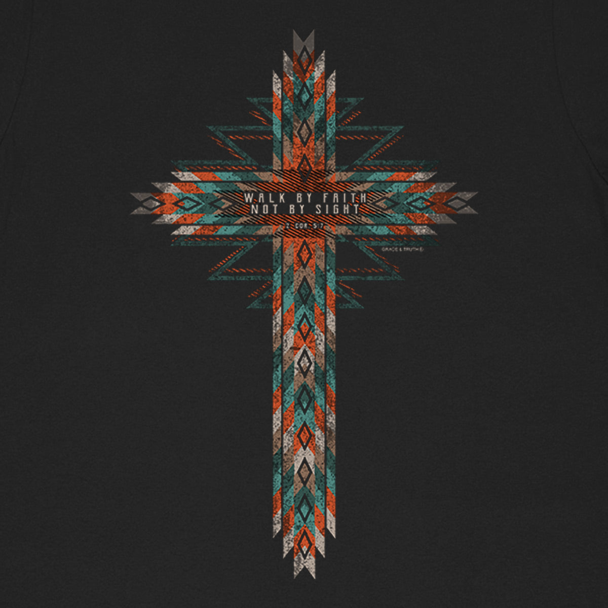 grace & truth Womens T-Shirt Southwestern Cross Secondary image