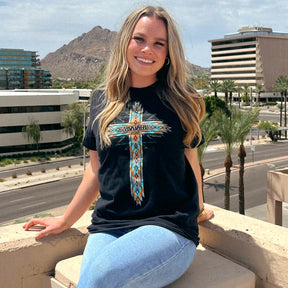 grace & truth Womens T-Shirt Southwestern Cross