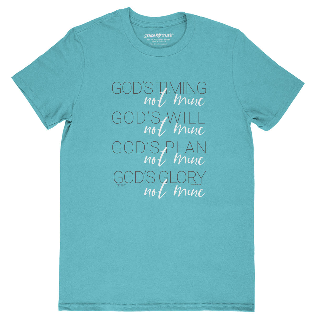 grace & truth Womens T-Shirt God's Plan
