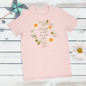 grace & truth Womens T-Shirt She Laughs Without Fear