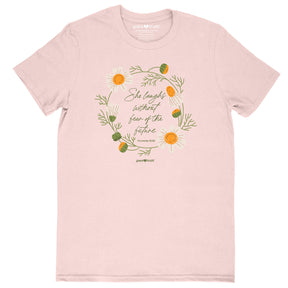 grace & truth Womens T-Shirt She Laughs Without Fear