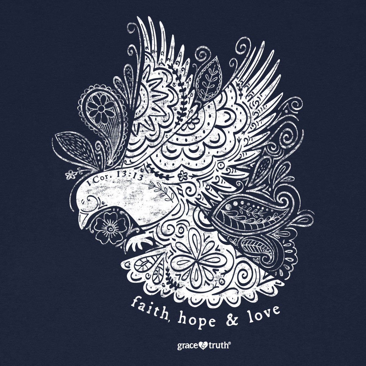 grace & truth Womens T-Shirt Dove Secondary image