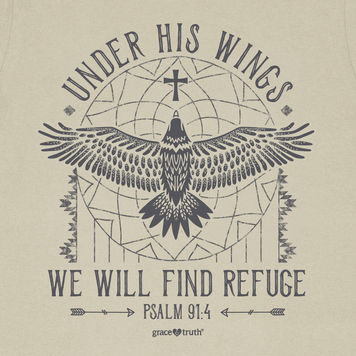 grace & truth Womens T-Shirt Refuge Under His Wings Secondary image