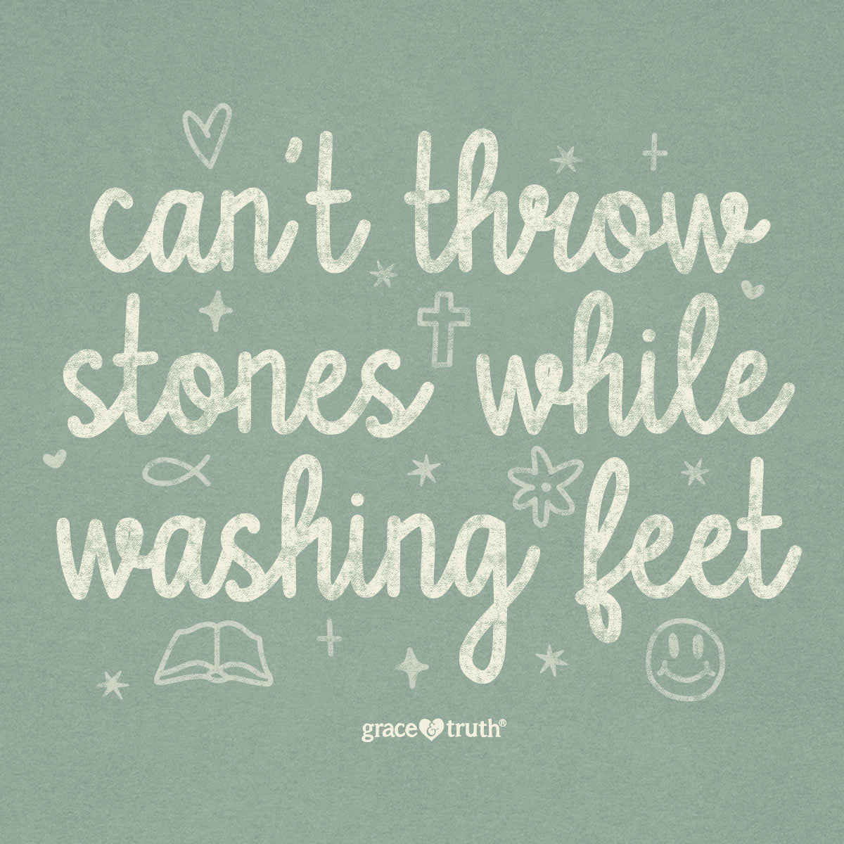 grace & truth Womens T-Shirt Stones Throw Secondary image