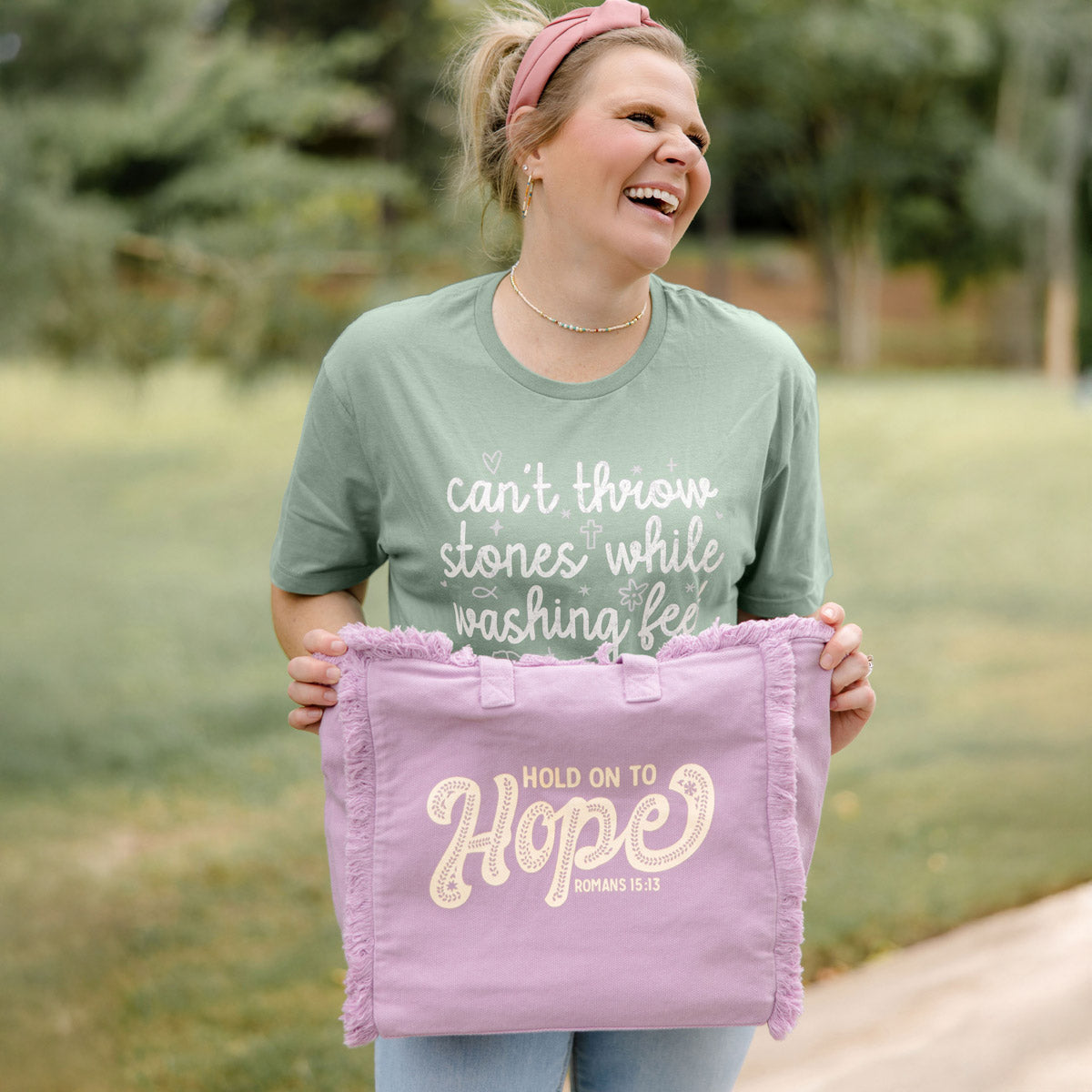 grace & truth Womens T-Shirt Stones Throw