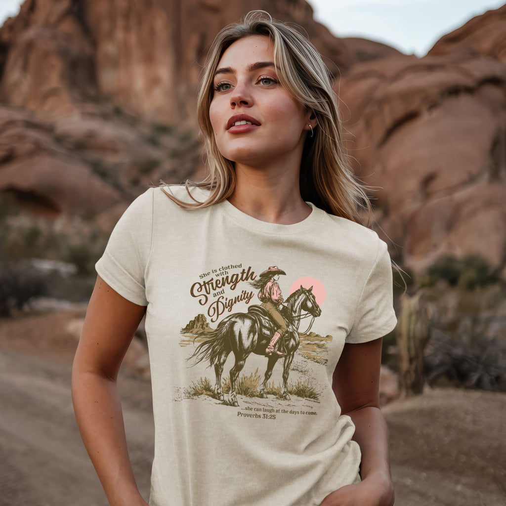 grace & truth Womens T-Shirt Cowgirl Strength