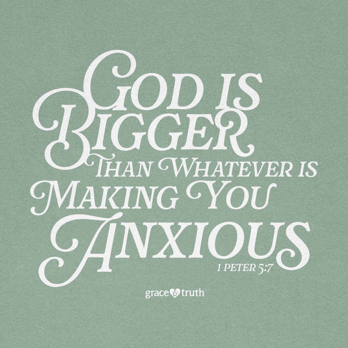 grace & truth Womens T-Shirt God Is Bigger Secondary image