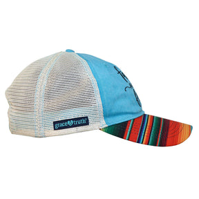 grace & truth Womens Cap Faith Over Fear Stripes