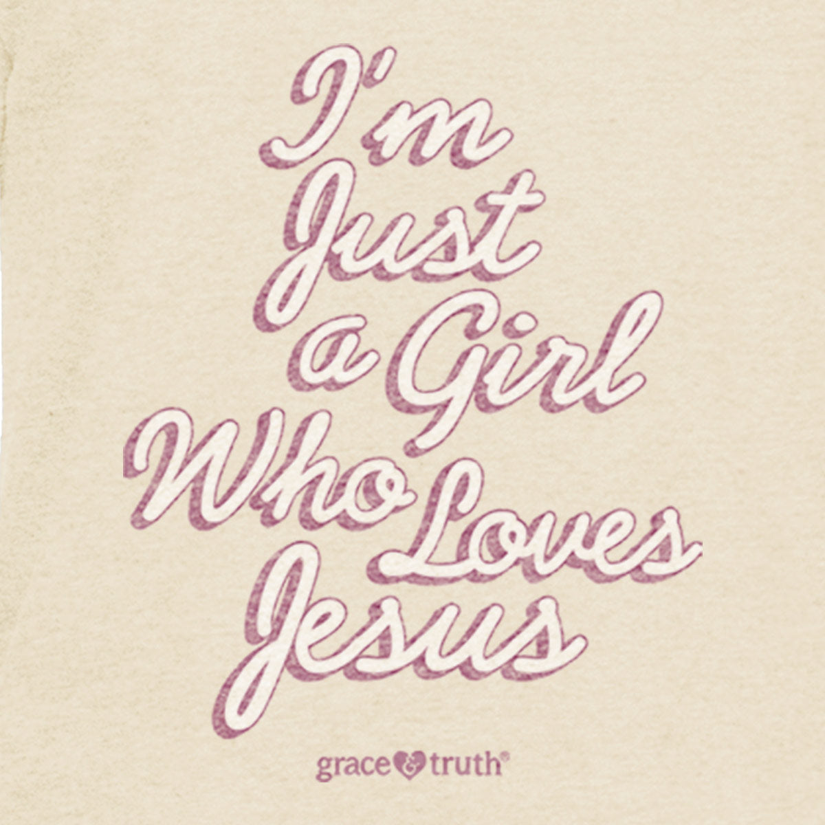 grace & truth Womens Hooded T-Shirt Just A Girl Secondary image