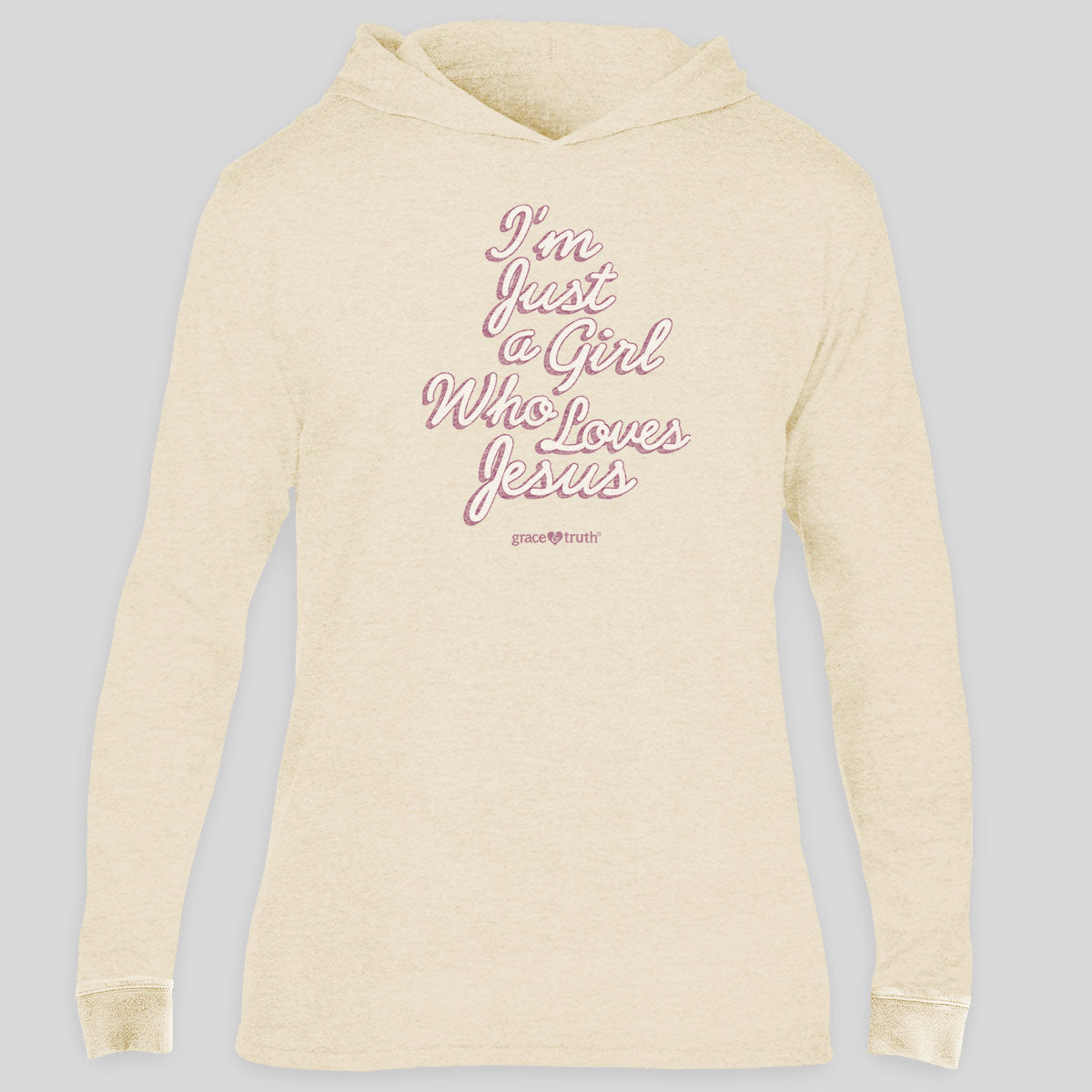 grace & truth Womens Hooded T-Shirt Just A Girl Main image
