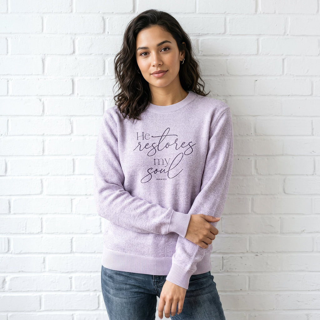 grace & truth Womens Sweater Fleece He Restores
