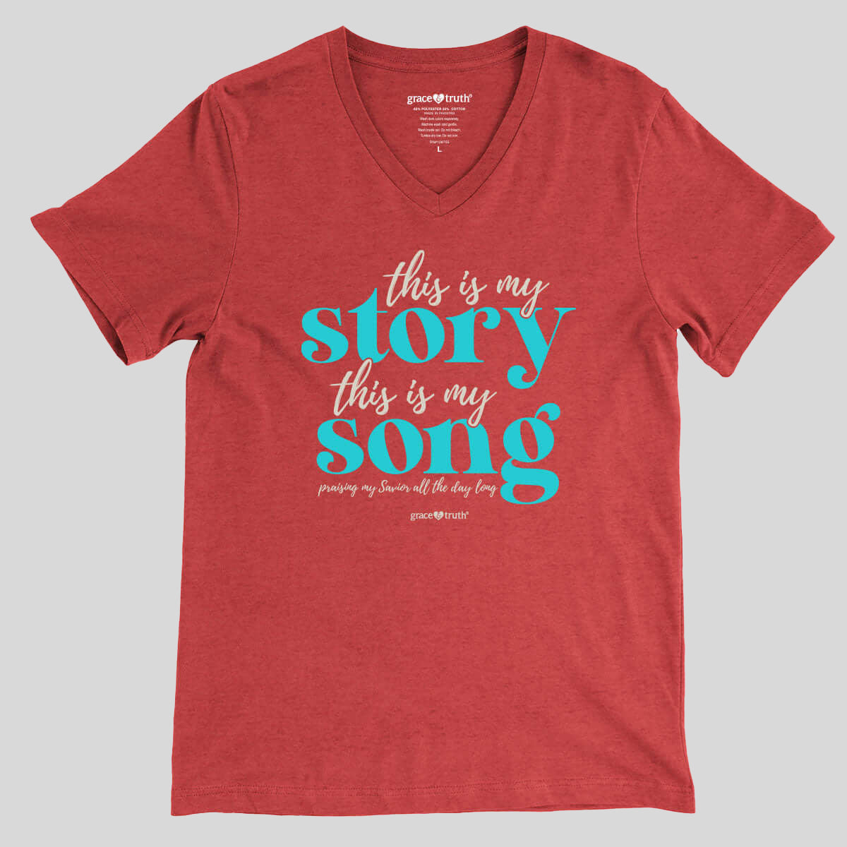 grace & truth Womens V-Neck T-Shirt This Is My Story