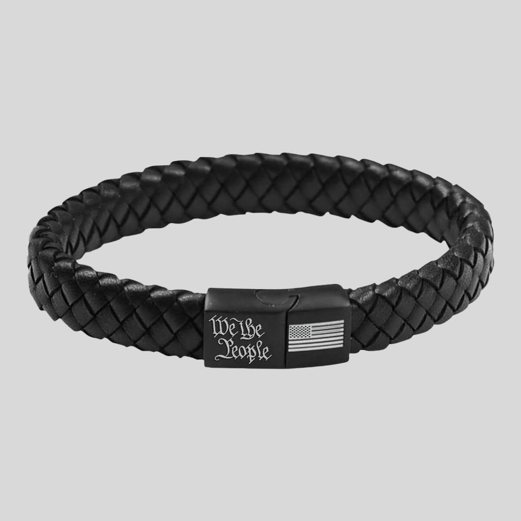 HOLD FAST Mens Bracelet We The People Flag Braided