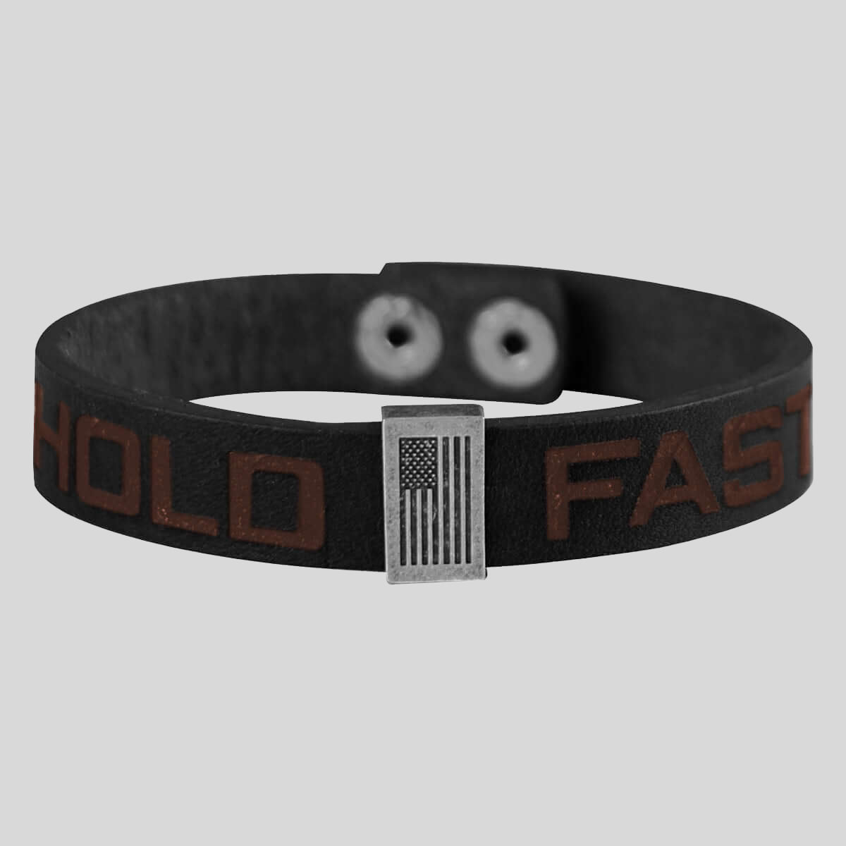 HOLD FAST Mens Bracelet Flag Snap Black Main image