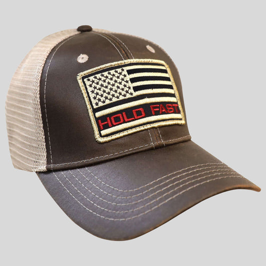HOLD FAST Mens Cap Trucker Flag