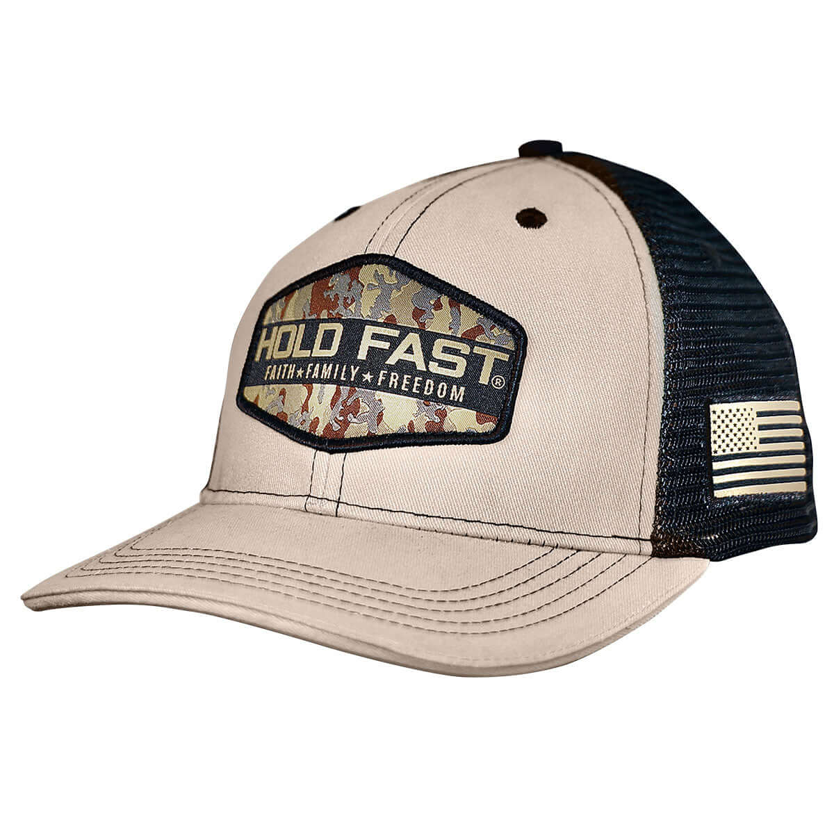 HOLD FAST Mens Cap Camo Badge