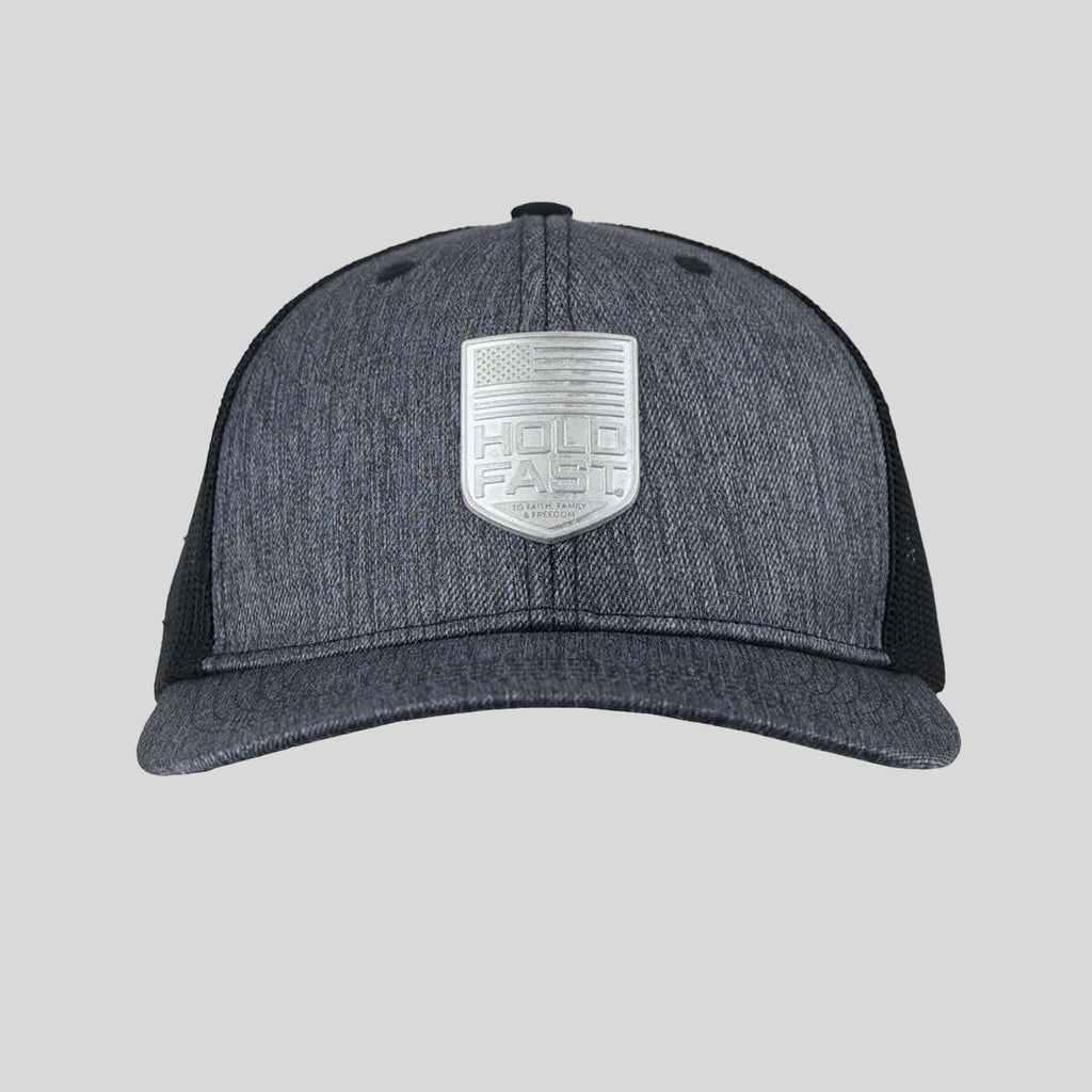 HOLD FAST Mens Cap Metal Badge