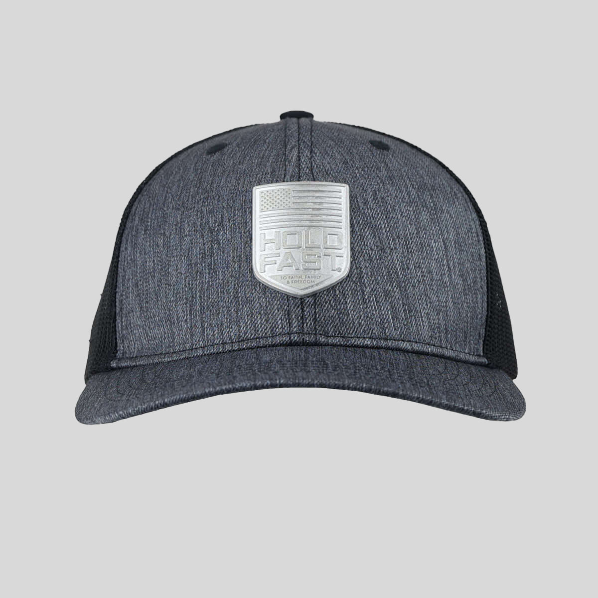 HOLD FAST Mens Cap Metal Badge