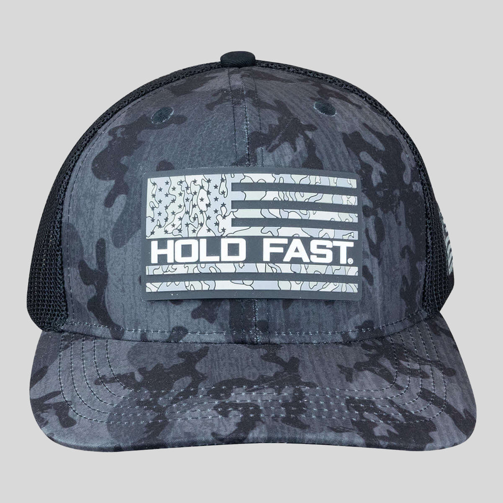 HOLD FAST Mens Cap Dark Grey Desert Camo