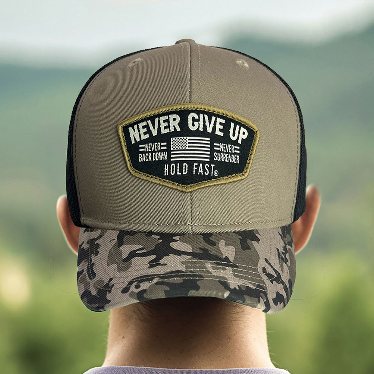 HOLD FAST Mens Cap Never Give Up