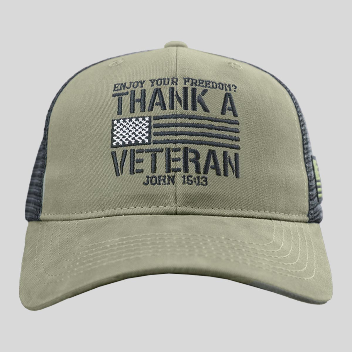 HOLD FAST Mens Cap Thank A Veteran Flag Main image