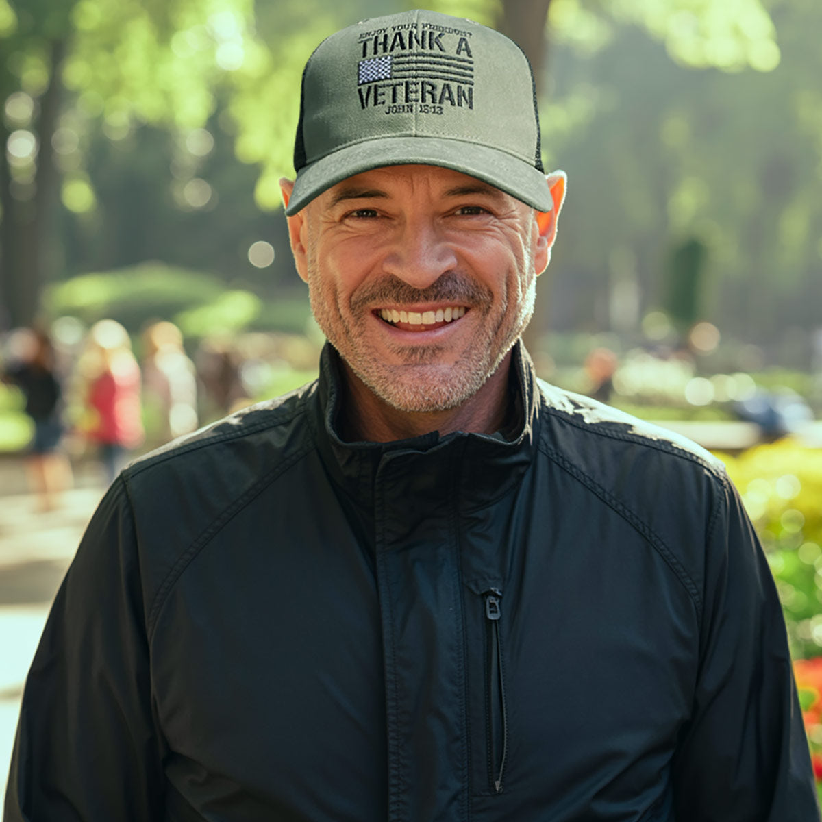 HOLD FAST Mens Cap Thank A Veteran Flag