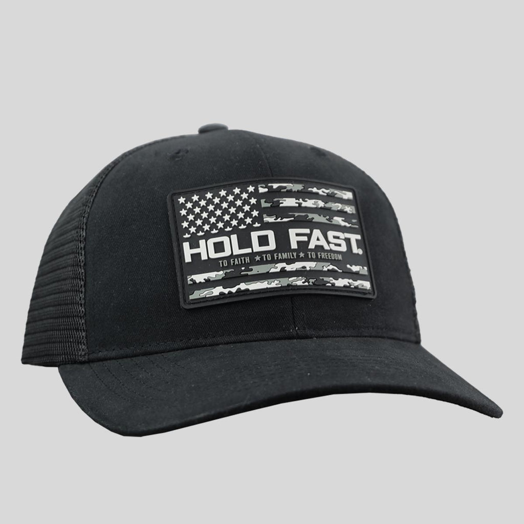 HOLD FAST Mens Cap Camo Flag