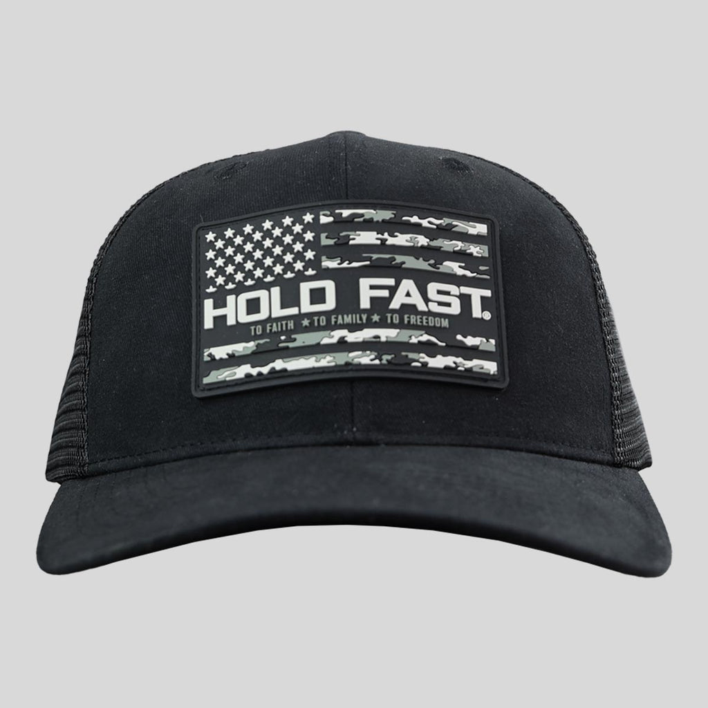 HOLD FAST Mens Cap Camo Flag