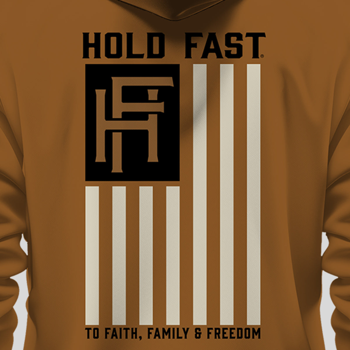 HOLD FAST Mens Hoodie Interlocking Logo Flag