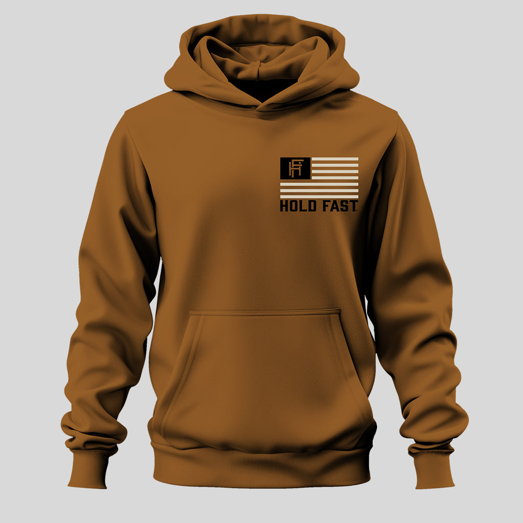 HOLD FAST Mens Hoodie Interlocking Logo Flag